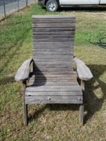 cedar chair with worn stain