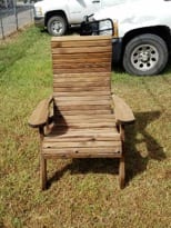 cedar chair with new stain finished